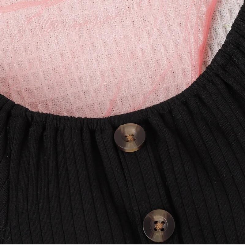 TAGAS Baby-Girl's Net A-Line Knee-Length Dress